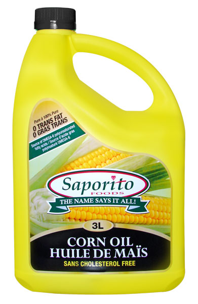 Saporito Corn Oil HDPE Yellow 3L bottle