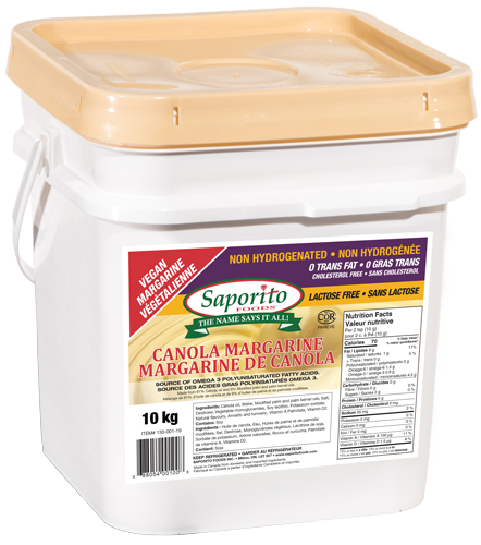 Saporito Foods Canola Margarine 10kg Pail