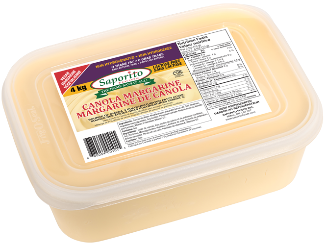 Saporito Foods Canola Margarine 4kg Tub