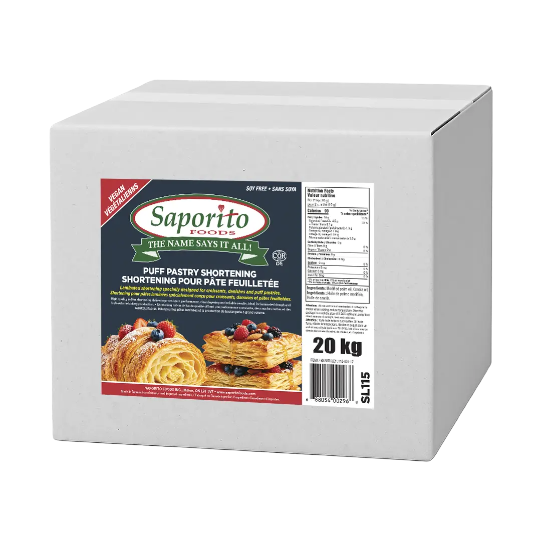 Saporito-Foods Sl115 NH Special Puff Pastry Shortening 20kg Cube Saporito-Foods Sl115 NH Special Puff Pastry Shortening 20kg Cube